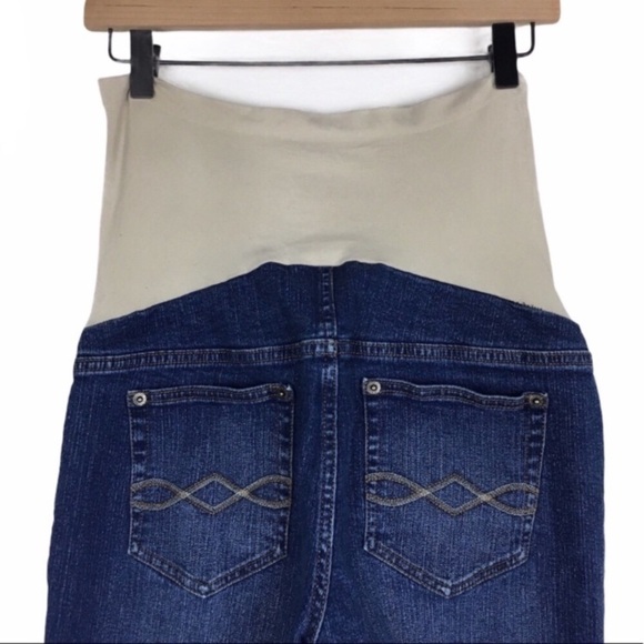 MOTHERHOOD MATERNITY Jeans Secret Fit Belly Stretch Denim Petite Medium 8-10 - Picture 4 of 14